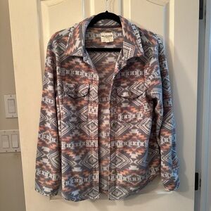 Wallflower Gray and Orange Patterned Sweater